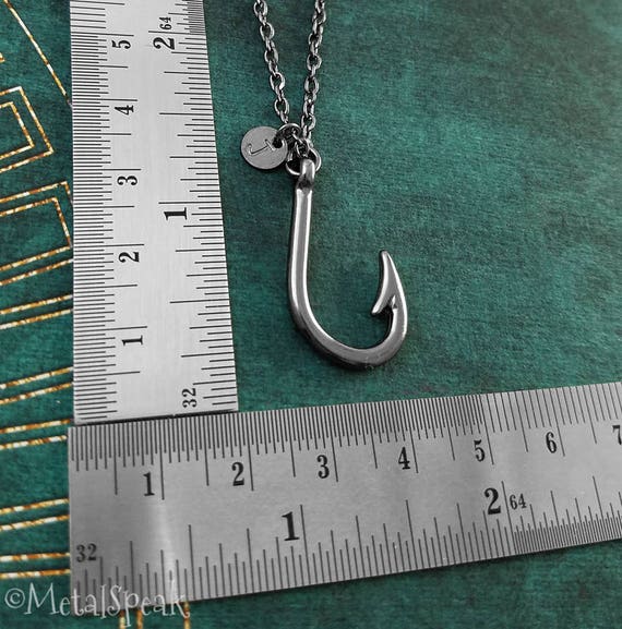 Fish Hook Necklace Fishing Jewelry Fishing Necklace Black Hook Charm  Necklace Hook Jewelry Gunmetal Hook Pendant Necklace Personalized Gift -   Canada