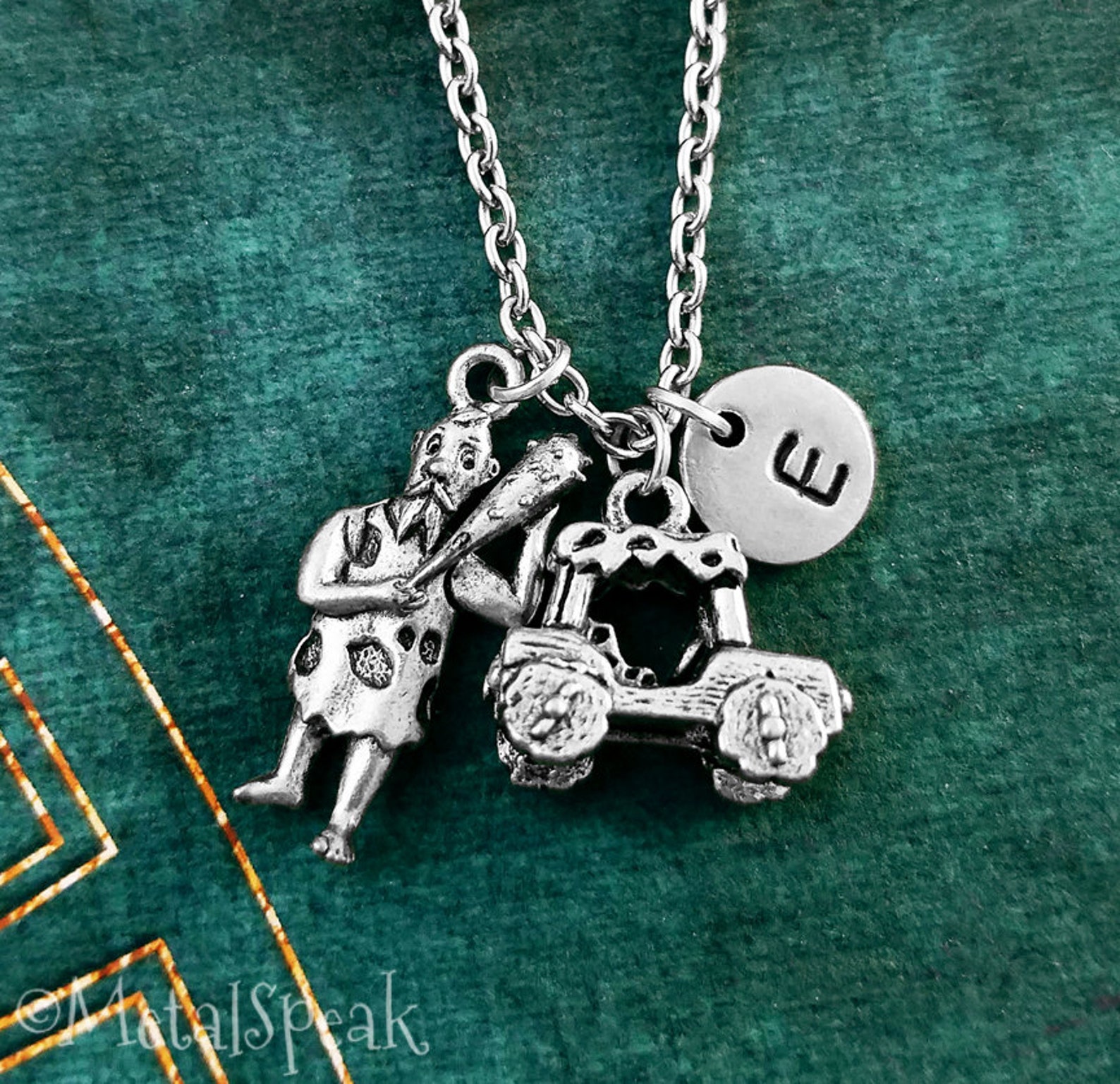 Caveman Necklace SMALL Caveman Charm Cave Man Necklace Husband Etsy