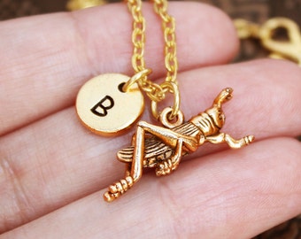 Grasshopper Necklace, Cricket Necklace Personalized Necklace, Engraved Necklace, Insect Necklace, Monogram Necklace, Gold Necklace