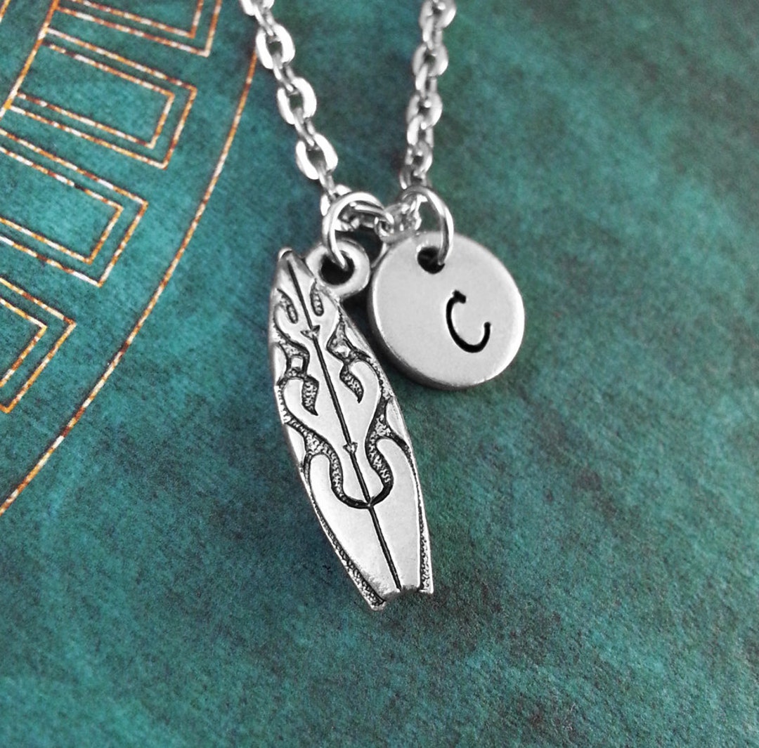 Surfboard Necklace SMALL Silver Surfboard Jewelry