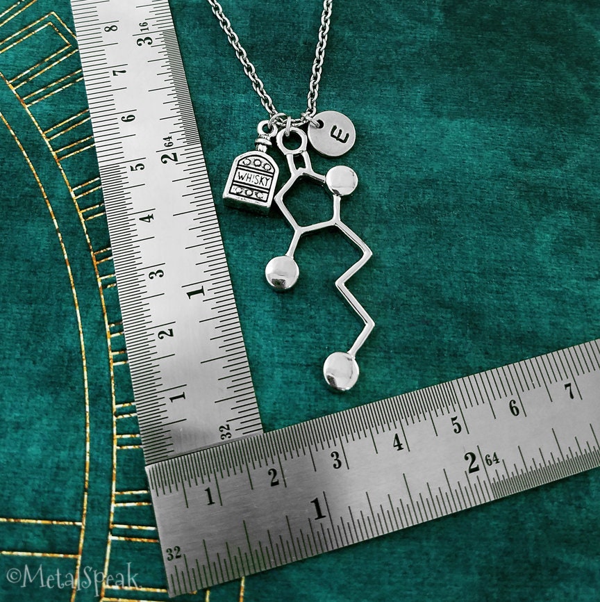 Whisky Necklace Whiskey Molecule Necklace 21st Birthday Gift Etsy