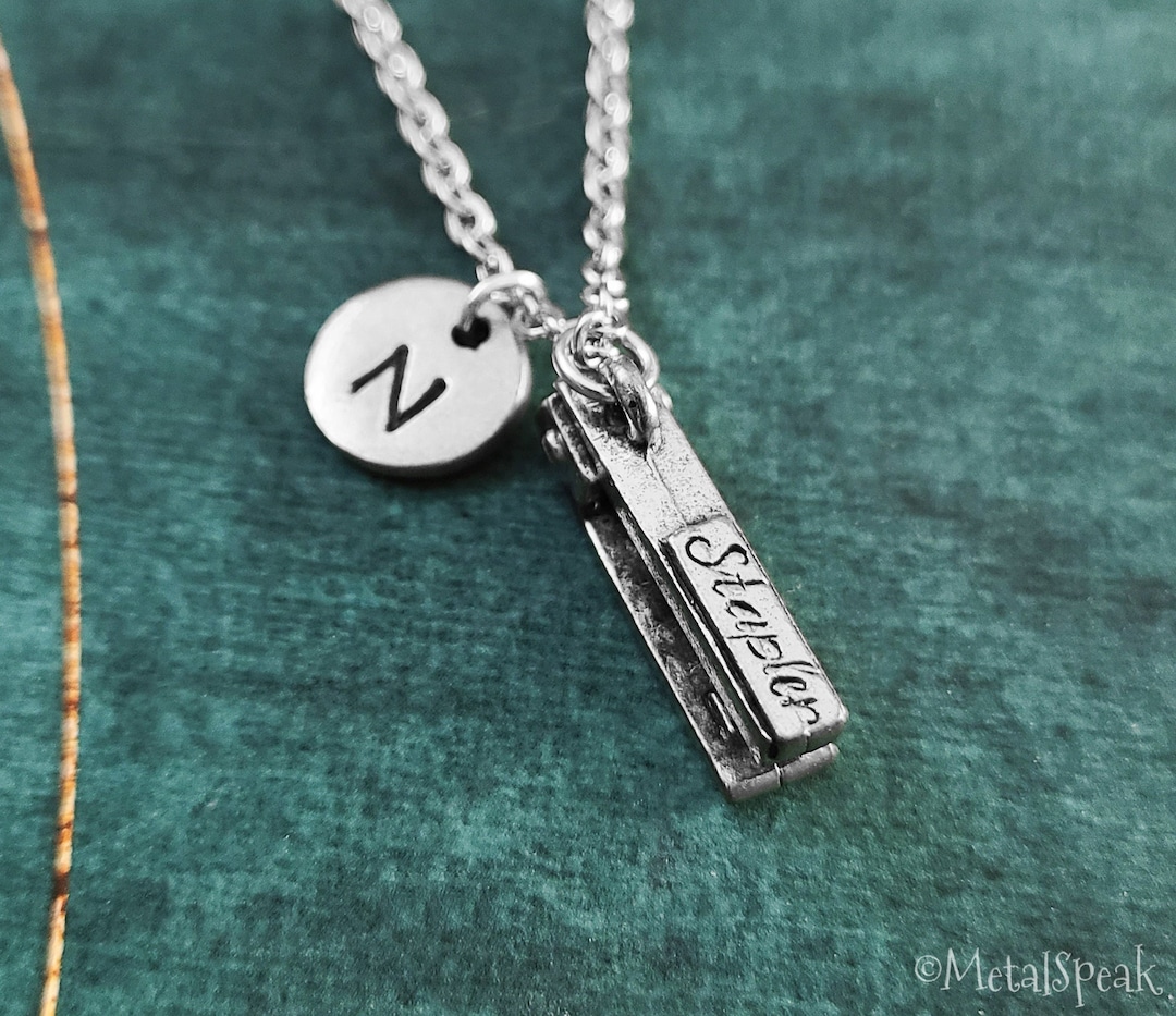 Stapler Necklace Stapler Jewelry Office Gift Teacher Gift Stapler