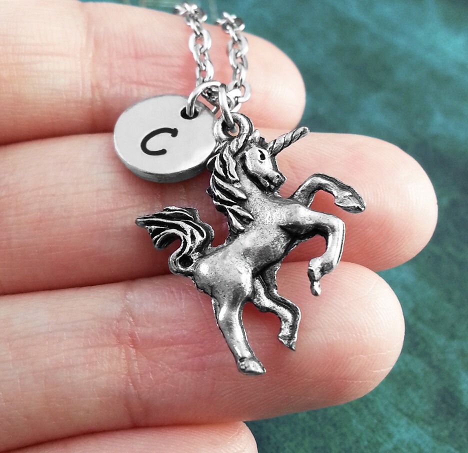 Unicorn necklace personalized Clearance