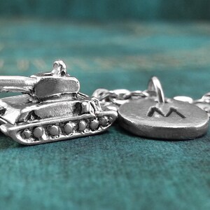 Tank Necklace, Personalized Necklace, Tank Pendant, Custom Necklace, Monogram Necklace Tank Charm Necklace, War Necklace, War Gift Tank Gift