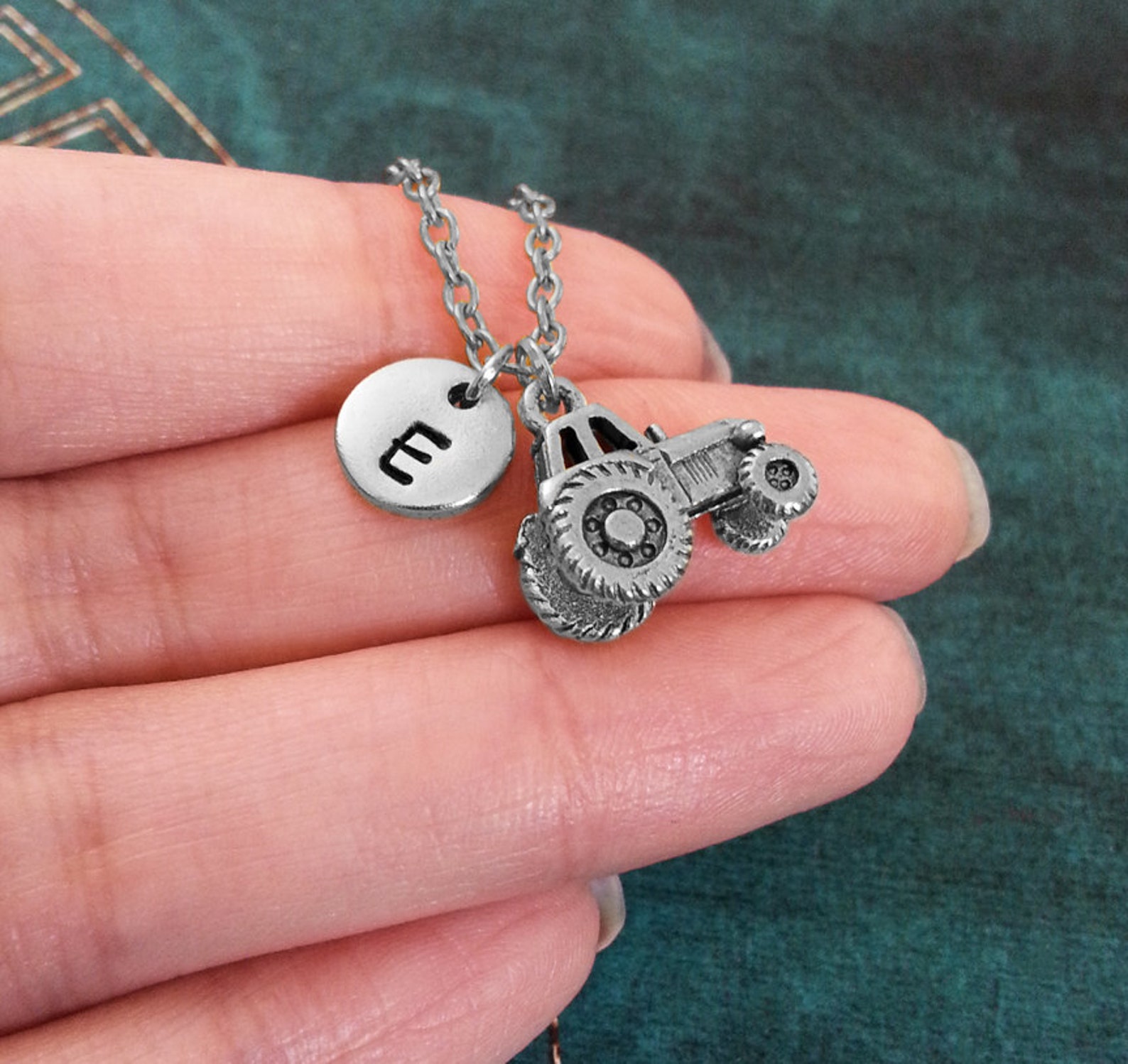 Tractor Necklace SMALL Tractor Jewelry Farming Necklace Farmer - Etsy