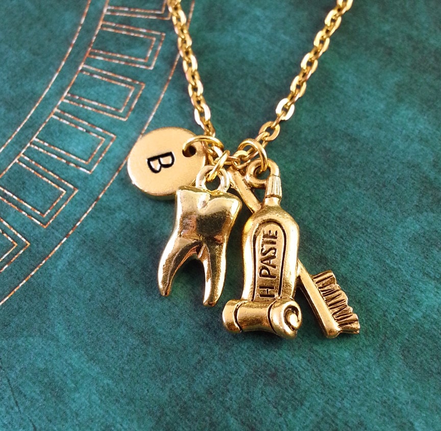 Dental Hygiene Necklace Personalized Necklace Tooth Etsy