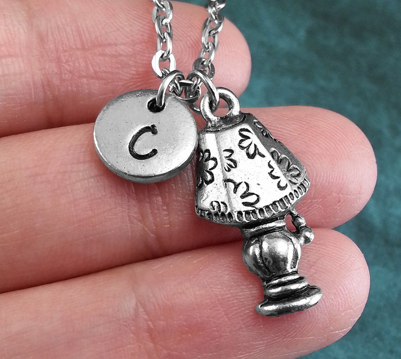 Lamp Necklace Personalized Jewelry Lamp Pendant Custom Etsy
