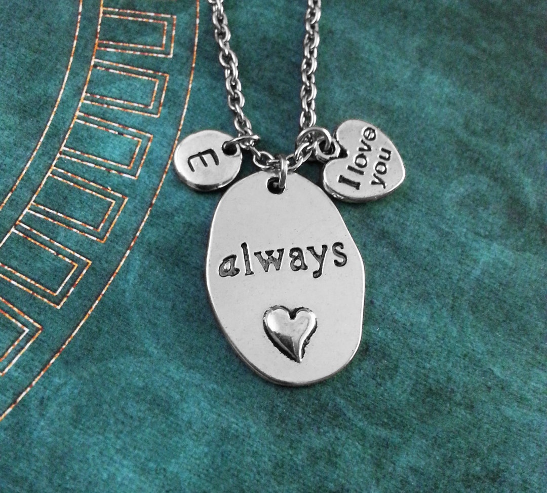 Always Necklace, Heart Necklace, Custom Valentine's Day Gift, I Love ...