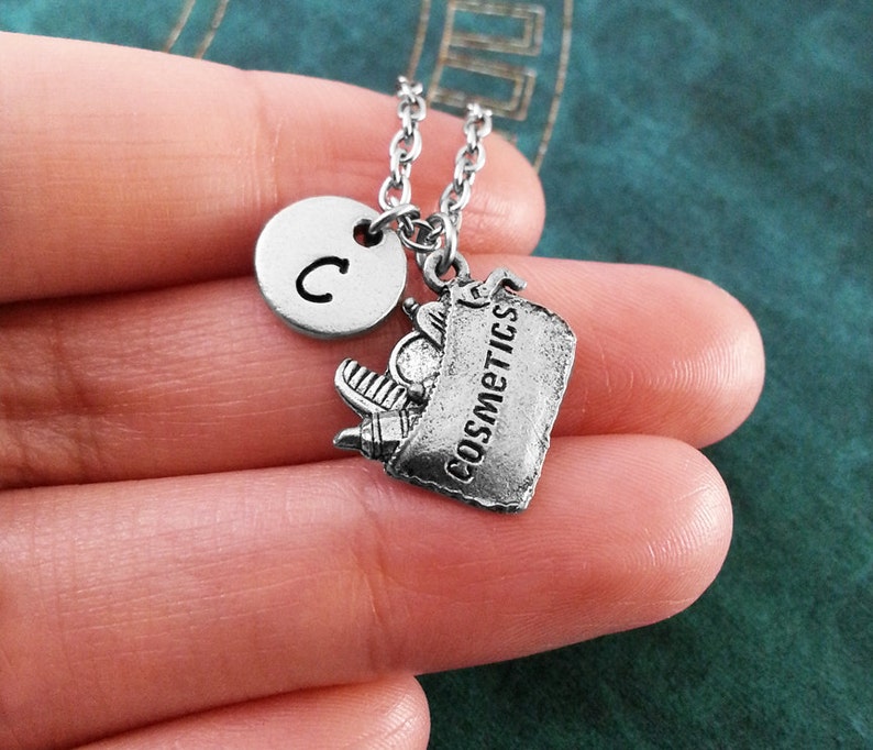 Cosmetics Bag Necklace Silver Cosmetics Necklace Teenage Girl Etsy