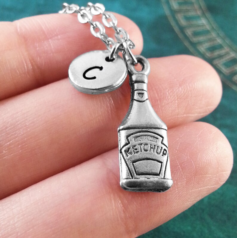 Bottle of Ketchup Necklace Personalized Necklace Ketchup Etsy