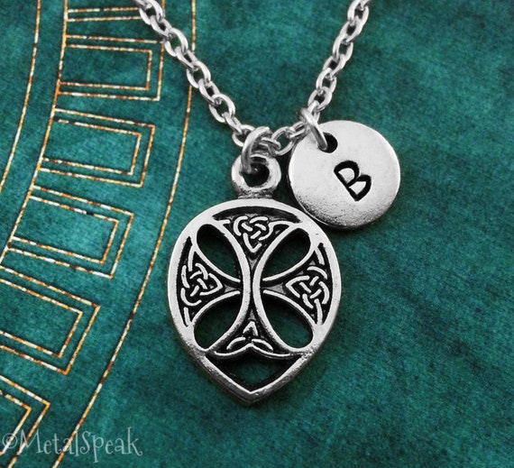Celtic Cross Necklace Celtic Knot Necklace Celtic Shield | Etsy