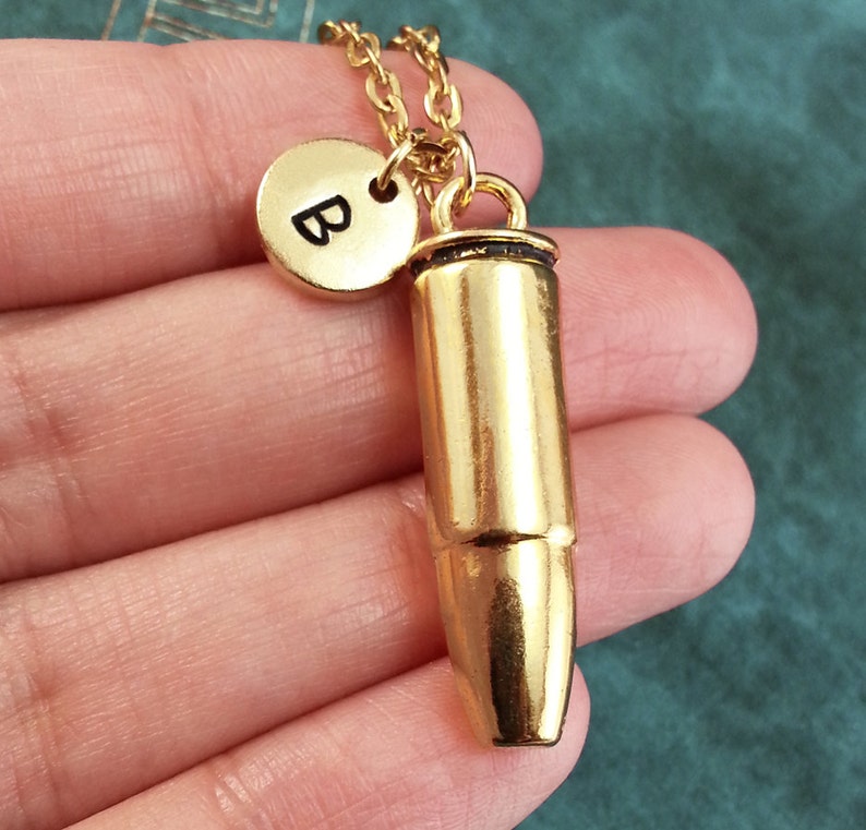 Bullet Necklace Ammunition Necklace Personalized Necklace Etsy
