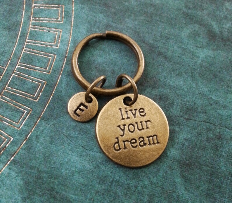 Live Your Dream Necklace Bronze Follow Your Dreams Necklace Etsy