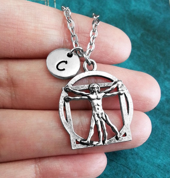 アクセサリー PS: The Vitruvian Man Silver Pendant Vitruvian Man Pendant 925 STERLING SILVER Da Vinci Drawing