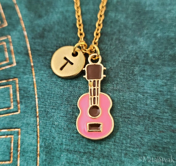 Guitar charm necklace sale