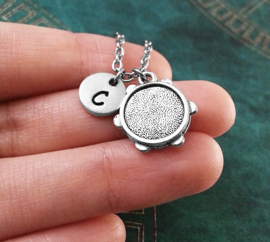 Tambourine Necklace SMALL Silver Tambourine Jewelry Band Etsy