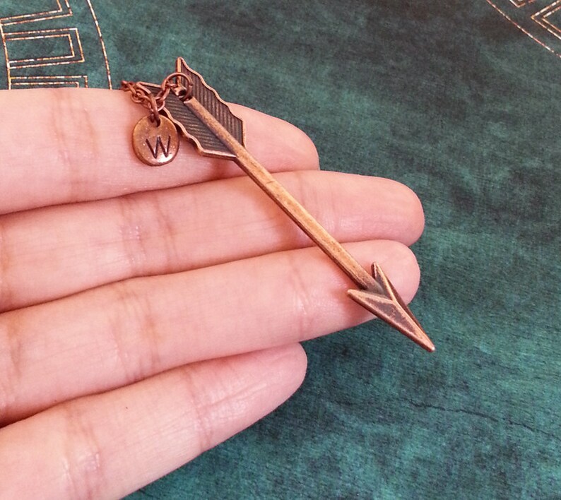 Arrow Necklace Copper Arrow Jewelry Arrow Charm Necklace Arrow Etsy