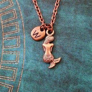Mermaid Necklace VERY SMALL Mermaid Jewelry Personalized Jewelry Copper Mermaid Gift Siren Necklace Mermaid Pendant Necklace Fantasy Jewelry
