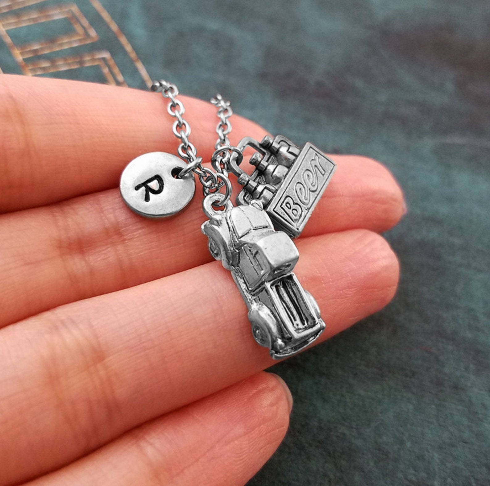 Truck Necklace SMALL Truck Jewelry Trucker Gift Trucking Car Etsy