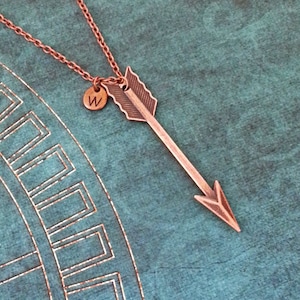 Arrow Necklace Copper Arrow Jewelry Arrow Charm Necklace Arrow Pendant Necklace Bohemian Jewelry Copper Jewelry Archer Necklace Archery Gift