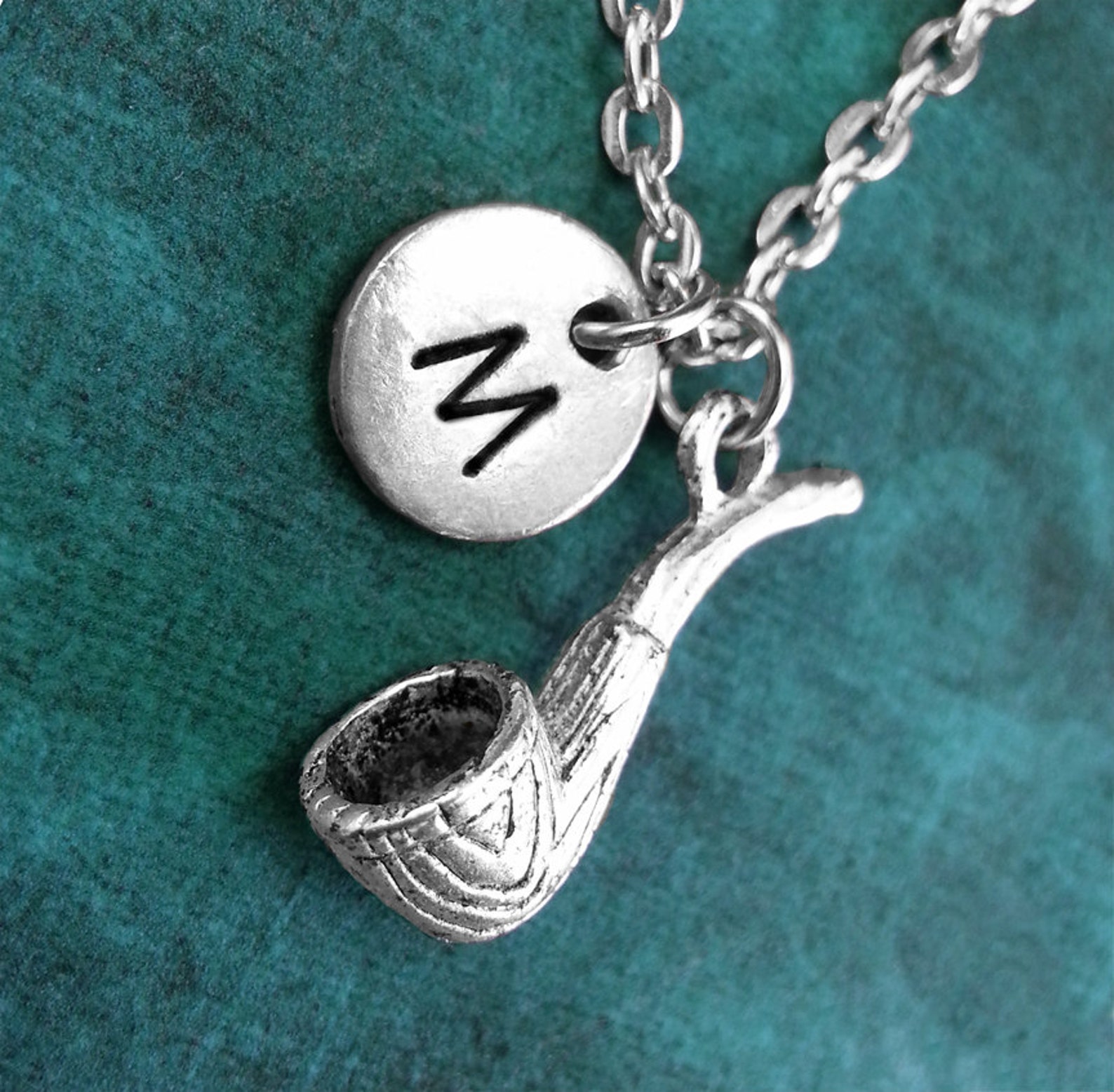 Tobacco Pipe Necklace SMALL Personalized Necklace Pipe Etsy