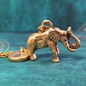Elephant Necklace Gold Elephant Necklace Gold Animal Personalized Necklace Pendant Necklace Engraved Necklace Gold Charm Necklace