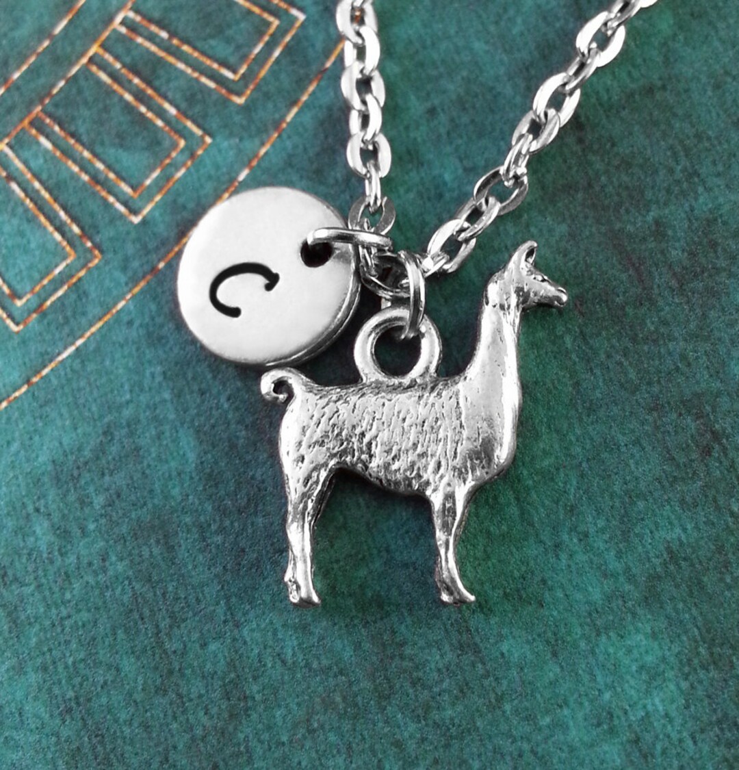 Llama Necklace Personalized Jewelry Llama Pendant Necklace Etsy