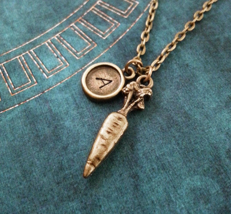 Carrot Necklace SMALL Carrot Pendant Personalized Jewelry Etsy