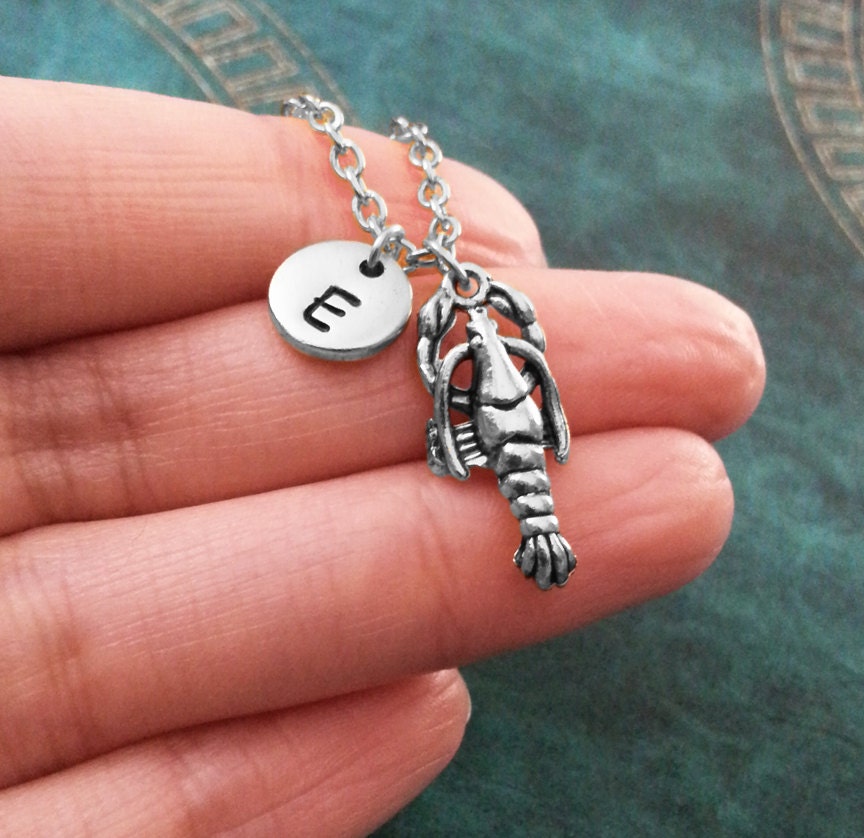 Lobster Necklace SMALL Silver Lobster Charm Necklace Lobster Etsy