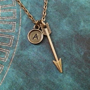 Arrow Necklace Bronze Arrow Jewelry Arrow Charm Necklace Arrow Pendant Necklace Bohemian Jewelry Archer Jewelry Archer Necklace Archery Gift