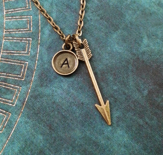 Arrow Necklace Bronze Arrow Jewelry Arrow Charm Necklace Arrow Pendant Necklace Bohemian Jewelry Archer Jewelry Archer Necklace Archery Gift