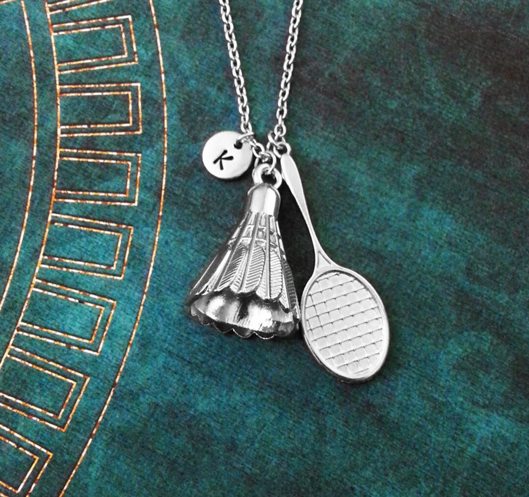 Badminton Necklace Birdie Necklace Racket Necklace Shuttlecock Etsy
