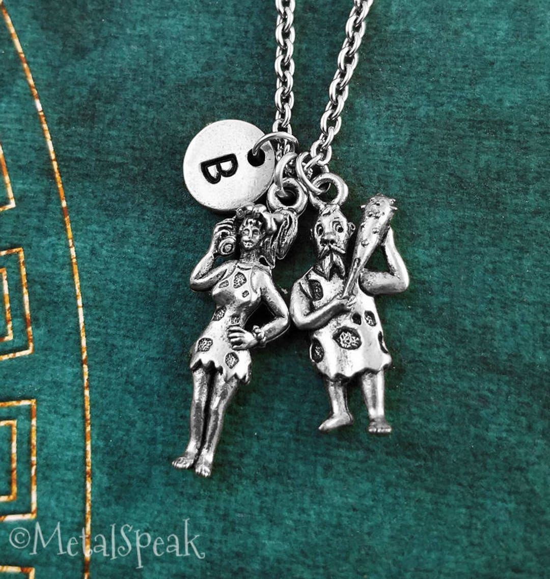 Cavewoman Necklace SMALL Cavewoman Charm Family Necklace Family Jewelry