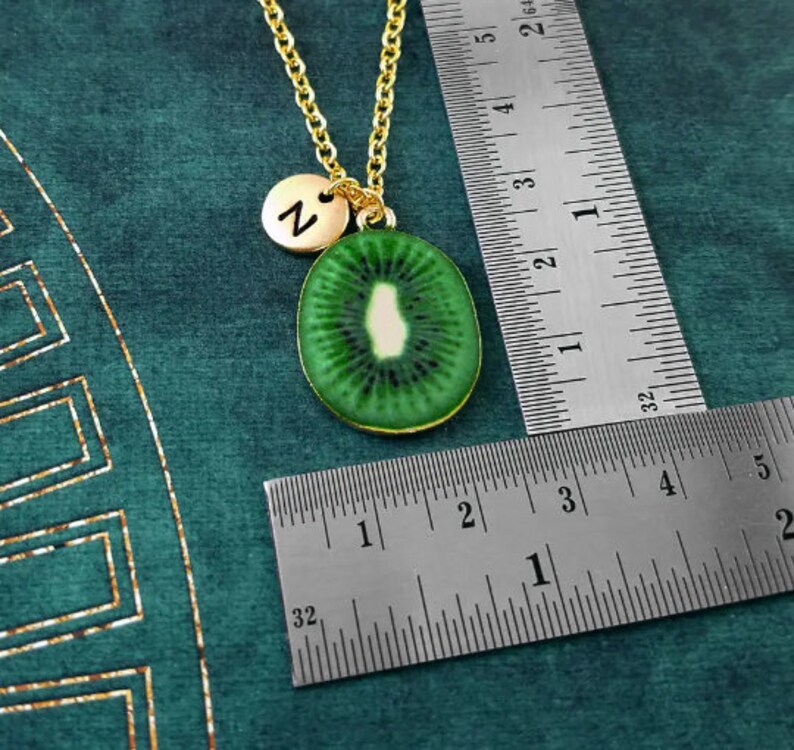 Kiwi Necklace Kiwi Jewelry Food Jewelry Fruit Jewelry Slice Etsy