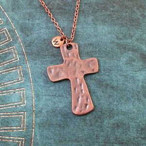 Cross Necklace Copper Cross Charm Necklace Cross Jewelry Christian Jewelry Easter Jewelry Christian Necklace Jesus Cross Pendant Necklace