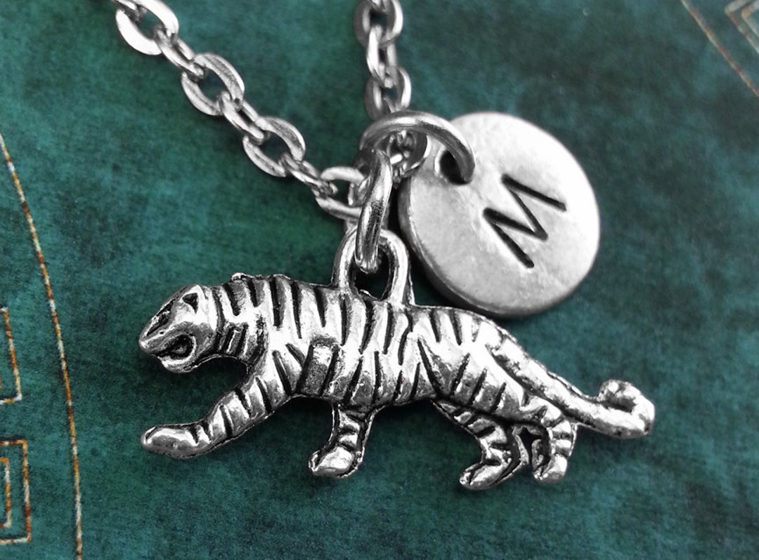 Tiger Necklace Tiger Jewelry Personalized Jewelry Tiger Etsy