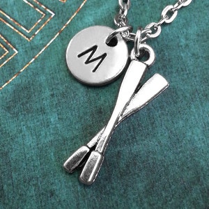 Oars Necklace SMALL Oar Necklace Oars Pendant Rowing Jewelry Rowing Gift Rowing Team Gift Oar Pendant Oar Charm Necklace Rowing Crew Gift