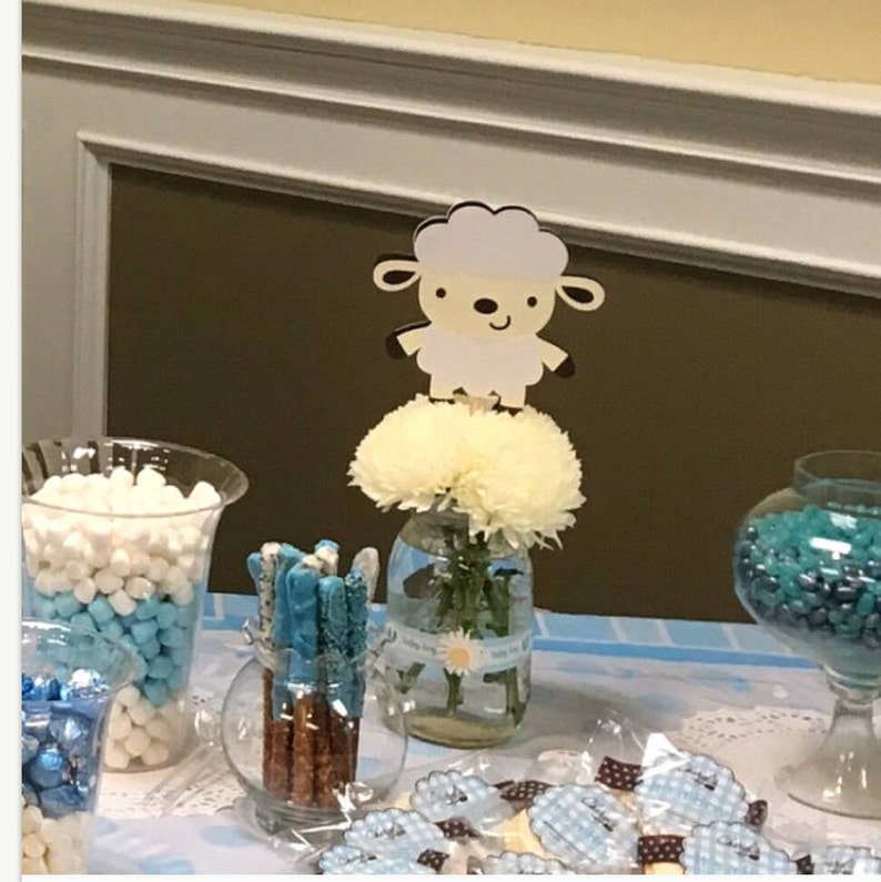 Lamb Baby Shower Decorations Lamb Decorations Set of 5 Sheep Baby Shower Lamb Party