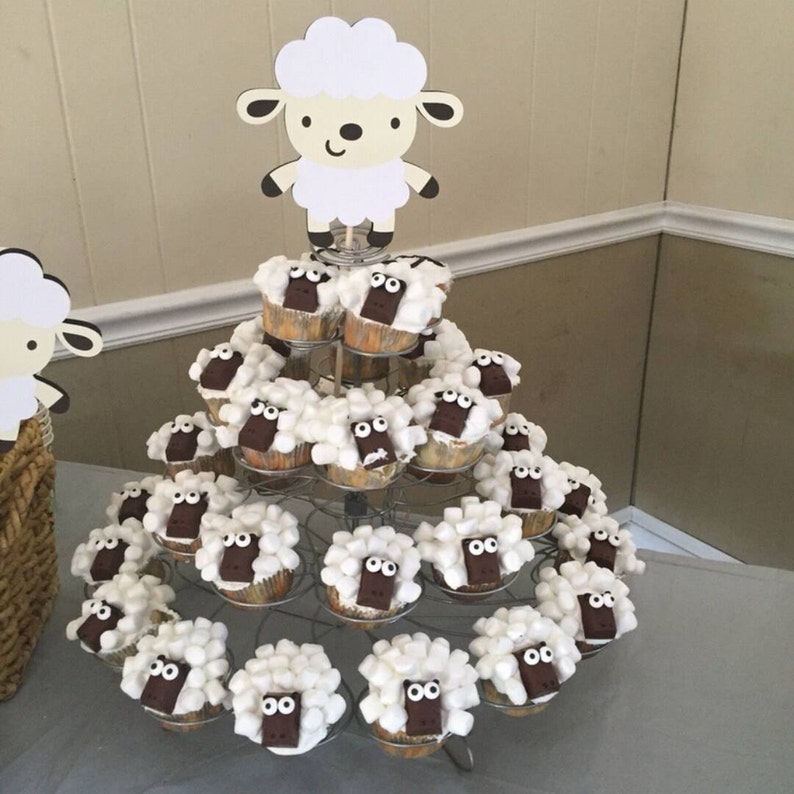 Lamb Baby Shower Decorations Lamb Decorations Set of 5 Sheep Baby Shower Lamb Party