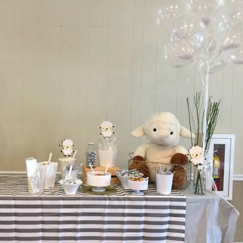 Lamb Baby Shower Decorations Lamb Decorations Set of 5 Sheep Baby Shower Lamb Party