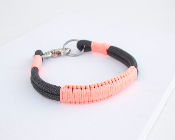 pink rope dog collar