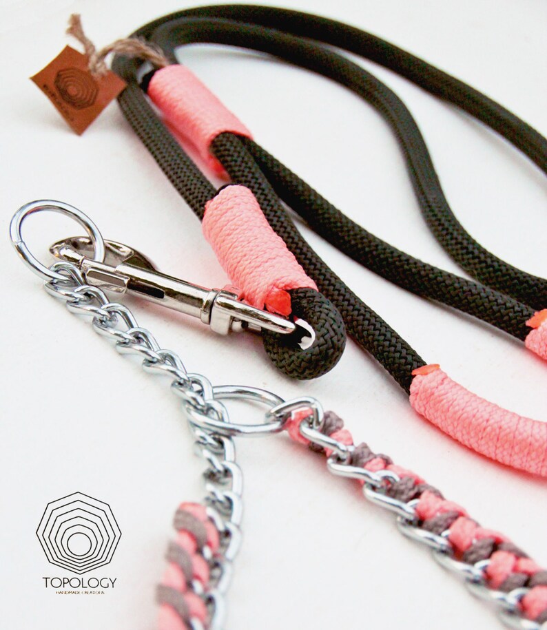 Rope Dog Leash. Chic Charcoal Gray Climbing Rope Leash Whipped Etsy
