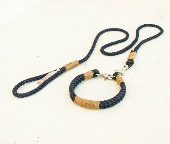 nautical rope dog collar