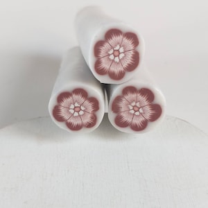 Polymer clay flower cane, Bronw cane, raw polymer clay cane, unbaked polymer clay, supplies jewelers millefiori polymer clay cane.