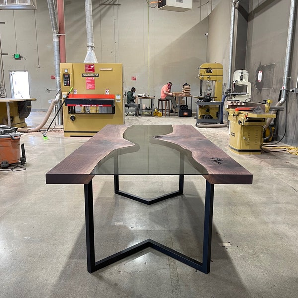 Custom Live Edge Glass River Table Quote