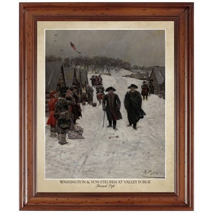 Washington & Von Steuben at Valley Forge by Howard Pyle; 18x24" print on premium photo paper (does not include frame)