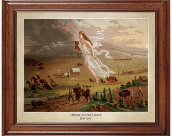 American Progress by John Gast (1872); 18x24" print showing the artist's name and title of painting (does not include frame)