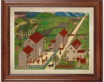 Mahantango Valley PA Farm Scene 1; 18x24" print displaying the artist's name and title of painting (does not include frame)