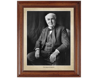 Thomas Edison portrait; 18x24" print (does not include frame)