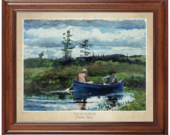 The Blue Boat by Winslow Homer (1892); 18x24" print displaying the artist's name and title of painting (does not include frame)